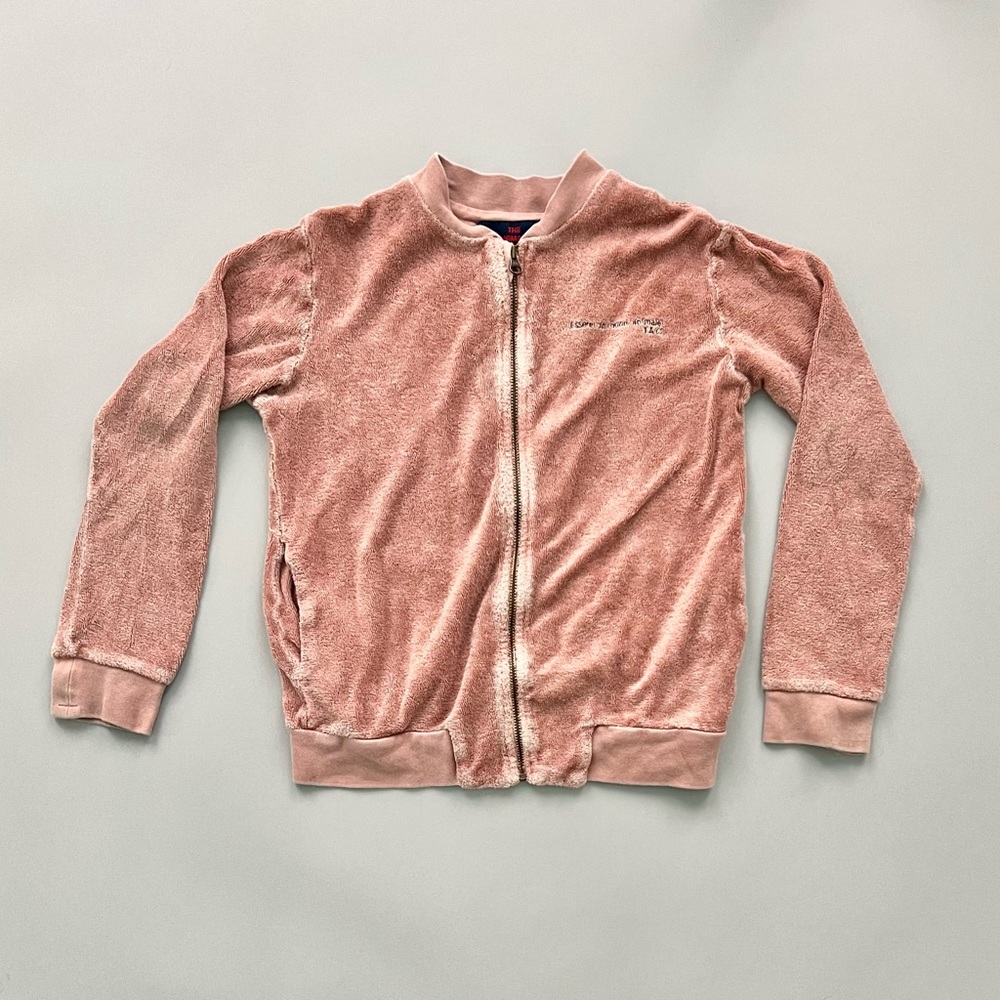 The Animals Observatory Size 6 zip up terry sweatshirt